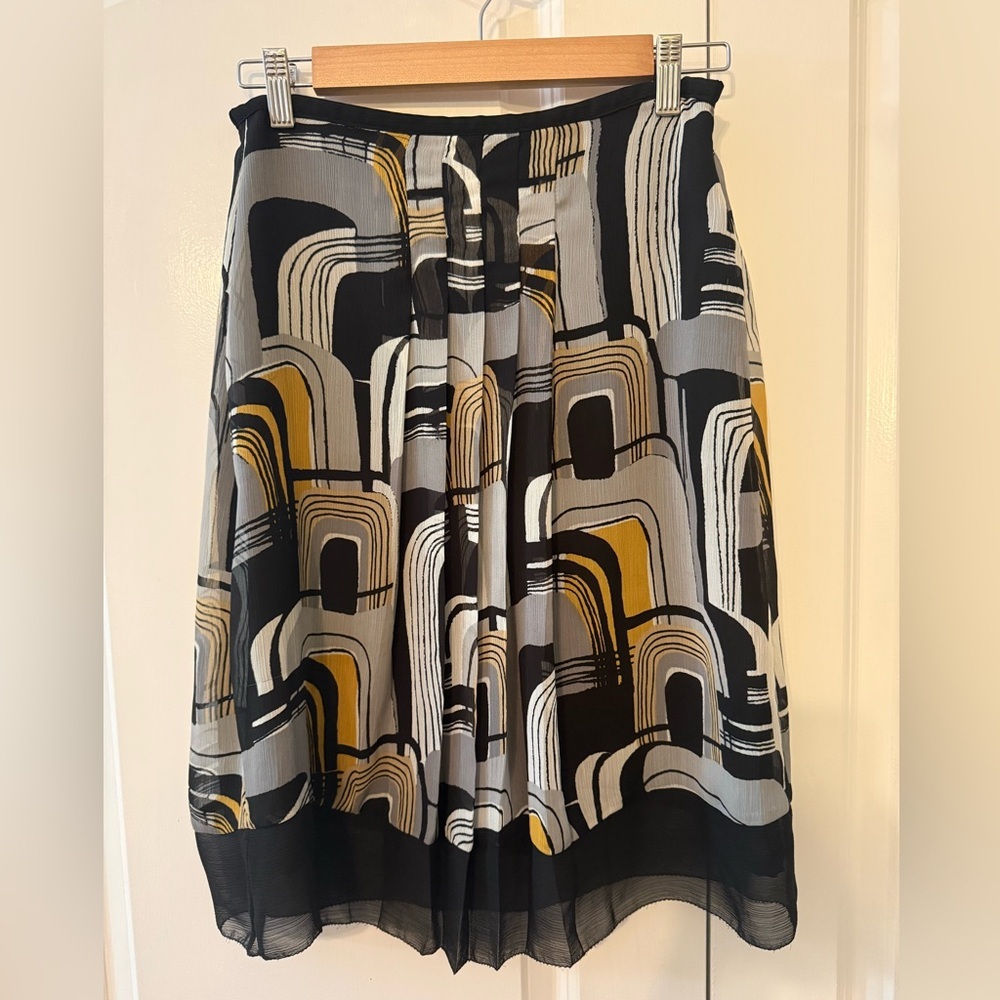 Apostrophe Multicolor Geometric A-Line Skirt